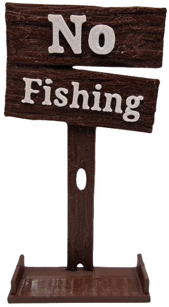 Schild "No Fishing"